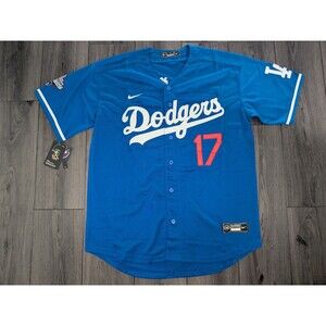 Shohei Ohtani 2025 World Series Dodgers Jersey Kanji BLUE Men's XL